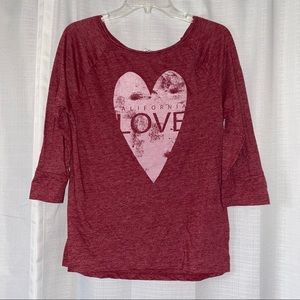 Red & Pink “California Love” Old Navy Long Sleeve T-shirt